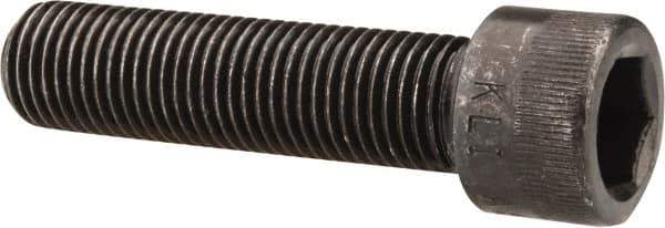 Made in USA - 7/16-20 UNF Hex Socket Drive, Socket Cap Screw - Alloy Steel, Black Oxide Finish, Fully Threaded, 1-3/4" Length Under Head - Industrial Tool & Supply