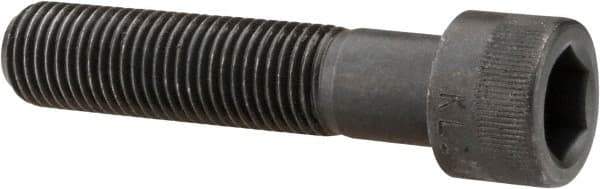 Made in USA - 7/16-20 UNF Hex Socket Drive, Socket Cap Screw - Alloy Steel, Black Oxide Finish, Partially Threaded, 2" Length Under Head - Industrial Tool & Supply