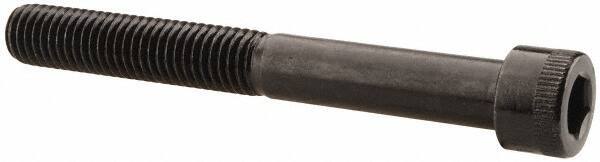 Made in USA - 1/2-13 UNC Hex Socket Drive, Socket Cap Screw - Alloy Steel, Black Oxide Finish, Partially Threaded, 4-1/4" Length Under Head - Industrial Tool & Supply