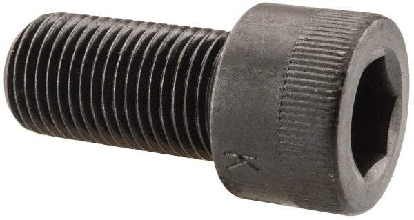Made in USA - 1/2-20 UNF Hex Socket Drive, Socket Cap Screw - Alloy Steel, Black Oxide Finish, Fully Threaded, 1" Length Under Head - Industrial Tool & Supply