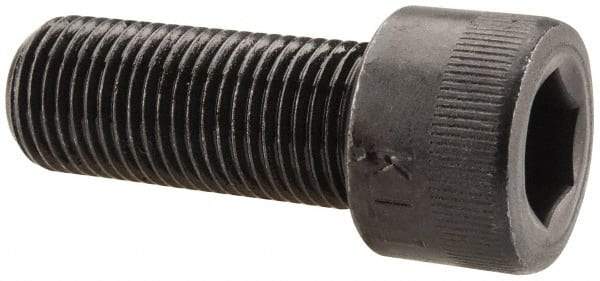 Made in USA - 1/2-20 UNF Hex Socket Drive, Socket Cap Screw - Alloy Steel, Black Oxide Finish, Fully Threaded, 1-1/4" Length Under Head - Industrial Tool & Supply