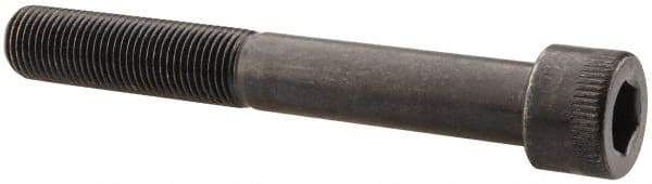 Made in USA - 1/2-20 UNF Hex Socket Drive, Socket Cap Screw - Alloy Steel, Black Oxide Finish, Partially Threaded, 3-3/4" Length Under Head - Industrial Tool & Supply