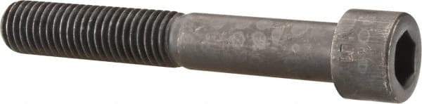 Made in USA - 5/8-11 UNC Hex Socket Drive, Socket Cap Screw - Alloy Steel, Black Oxide Finish, Partially Threaded, 4-1/4" Length Under Head - Industrial Tool & Supply
