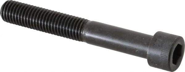 Made in USA - 5/8-11 UNC Hex Socket Drive, Socket Cap Screw - Alloy Steel, Black Oxide Finish, Partially Threaded, 4-1/2" Length Under Head - Industrial Tool & Supply