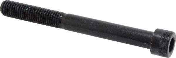 Made in USA - 5/8-11 UNC Hex Socket Drive, Socket Cap Screw - Alloy Steel, Black Oxide Finish, Partially Threaded, 6" Length Under Head - Industrial Tool & Supply