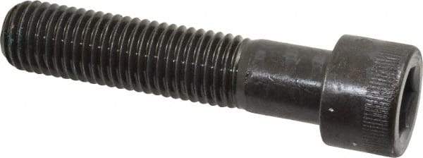 Made in USA - 3/4-10 UNC Hex Socket Drive, Socket Cap Screw - Alloy Steel, Black Oxide Finish, Partially Threaded, 3-1/2" Length Under Head - Industrial Tool & Supply