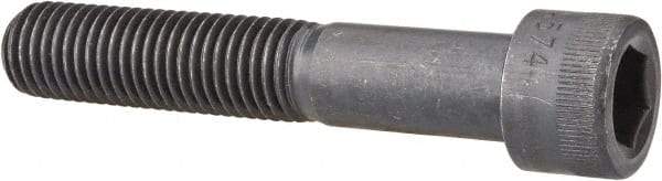 Made in USA - 3/4-10 UNC Hex Socket Drive, Socket Cap Screw - Alloy Steel, Black Oxide Finish, Partially Threaded, 4-1/4" Length Under Head - Industrial Tool & Supply