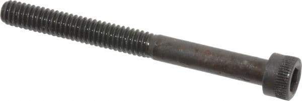 Made in USA - #8-32 UNC Hex Socket Drive, Socket Cap Screw - Alloy Steel, Black Oxide Finish, Partially Threaded, 1-3/4" Length Under Head - Industrial Tool & Supply