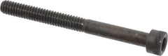 Made in USA - #8-32 UNC Hex Socket Drive, Socket Cap Screw - Alloy Steel, Black Oxide Finish, Partially Threaded, 1-3/4" Length Under Head - Industrial Tool & Supply