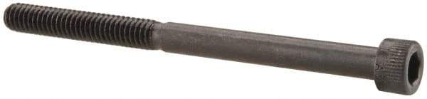 Made in USA - #8-32 UNC Hex Socket Drive, Socket Cap Screw - Alloy Steel, Black Oxide Finish, Partially Threaded, 2-1/4" Length Under Head - Industrial Tool & Supply