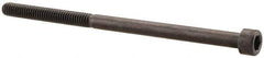 Made in USA - #8-32 UNC Hex Socket Drive, Socket Cap Screw - Alloy Steel, Black Oxide Finish, Partially Threaded, 3" Length Under Head - Industrial Tool & Supply