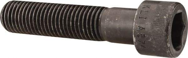 Made in USA - 7/8-9 UNC Hex Socket Drive, Socket Cap Screw - Alloy Steel, Black Oxide Finish, Partially Threaded, 4" Length Under Head - Industrial Tool & Supply