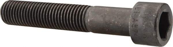 Made in USA - 7/8-9 UNC Hex Socket Drive, Socket Cap Screw - Alloy Steel, Black Oxide Finish, Partially Threaded, 5" Length Under Head - Industrial Tool & Supply