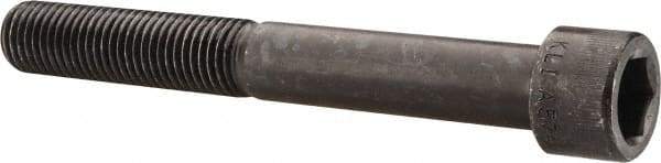 Made in USA - 7/8-9 UNC Hex Socket Drive, Socket Cap Screw - Alloy Steel, Black Oxide Finish, Partially Threaded, 7" Length Under Head - Industrial Tool & Supply