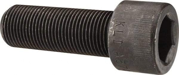 Made in USA - 7/8-14 UNF Hex Socket Drive, Socket Cap Screw - Alloy Steel, Black Oxide Finish, Fully Threaded, 2-1/2" Length Under Head - Industrial Tool & Supply