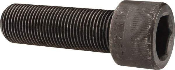 Made in USA - 7/8-14 UNF Hex Socket Drive, Socket Cap Screw - Alloy Steel, Black Oxide Finish, Fully Threaded, 2-3/4" Length Under Head - Industrial Tool & Supply