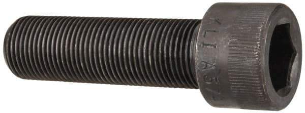 Made in USA - 7/8-14 UNF Hex Socket Drive, Socket Cap Screw - Alloy Steel, Black Oxide Finish, Fully Threaded, 3" Length Under Head - Industrial Tool & Supply