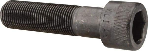 Made in USA - 7/8-14 UNF Hex Socket Drive, Socket Cap Screw - Alloy Steel, Black Oxide Finish, Partially Threaded, 3-1/2" Length Under Head - Industrial Tool & Supply