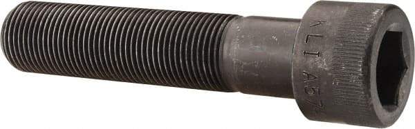 Made in USA - 7/8-14 UNF Hex Socket Drive, Socket Cap Screw - Alloy Steel, Black Oxide Finish, Partially Threaded, 4" Length Under Head - Industrial Tool & Supply