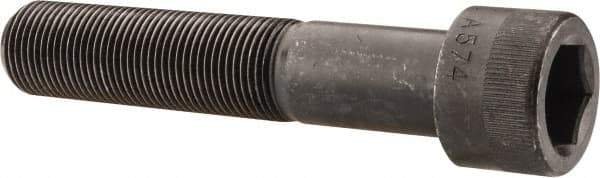 Made in USA - 7/8-14 UNF Hex Socket Drive, Socket Cap Screw - Alloy Steel, Black Oxide Finish, Partially Threaded, 4-1/2" Length Under Head - Industrial Tool & Supply