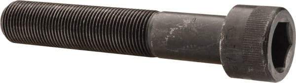 Made in USA - 7/8-14 UNF Hex Socket Drive, Socket Cap Screw - Alloy Steel, Black Oxide Finish, Partially Threaded, 5" Length Under Head - Industrial Tool & Supply