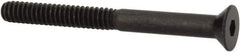Made in USA - #10-24 UNC Hex Socket Drive, 82° Flat Screw - Alloy Steel, Black Oxide Finish, Partially Threaded, 2" OAL - Industrial Tool & Supply