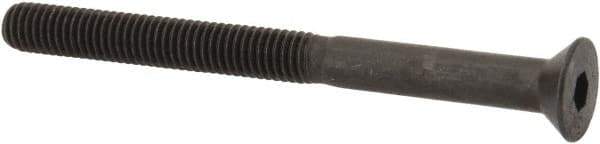 Made in USA - #10-32 UNF Hex Socket Drive, 82° Flat Screw - Alloy Steel, Black Oxide Finish, Partially Threaded, 2-1/4" OAL - Industrial Tool & Supply