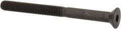 Made in USA - #10-32 UNF Hex Socket Drive, 82° Flat Screw - Alloy Steel, Black Oxide Finish, Partially Threaded, 2-1/4" OAL - Industrial Tool & Supply