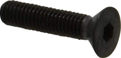 Made in USA - #10-32 UNF Hex Socket Drive, 82° Flat Screw - Alloy Steel, Black Oxide Finish, Fully Threaded, 7/8" OAL - Industrial Tool & Supply