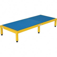 Vestil - 9" High x 24" Wide x 60" Deep, Yellow Step Stand - Steel, 500 Lb Capacity - Industrial Tool & Supply