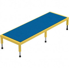 Vestil - 9" High x 24" Wide x 72" Deep, Yellow Step Stand - Steel, 500 Lb Capacity - Industrial Tool & Supply