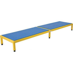 Vestil - 9" High x 24" Wide x 96" Deep, Yellow Step Stand - Steel, 500 Lb Capacity - Industrial Tool & Supply