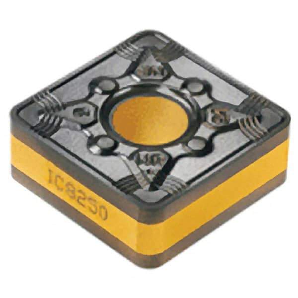 Iscar - SNMG856 NR Grade IC8350 Carbide Turning Insert - TiCN/Al2O3/TiN Finish, 90° Square, 1" Inscr Circle, 5/16" Thick, 3/32" Corner Radius - Industrial Tool & Supply