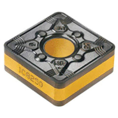 Iscar - SNMG866 NR Grade IC9350 Carbide Turning Insert - TiCN/Al2O3/TiN Finish, 90° Square, 1" Inscr Circle, 3/8" Thick, 3/32" Corner Radius - Industrial Tool & Supply