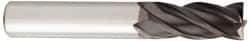 OSG - 1" Diam, 1-1/2" LOC, 4 Flute Solid Carbide Ball End Mill - TiAlN Finish, Single End, 4" OAL, 1" Shank Diam, Spiral Flute - Industrial Tool & Supply