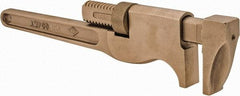 Ampco - 15" Aluminum Bronze Alloy Monkey Wrench - 2-13/16" Pipe Capacity - Industrial Tool & Supply
