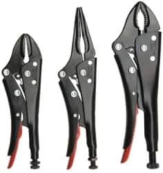 Proto - 3 Piece Locking Plier Set - Comes in Pouch - Industrial Tool & Supply