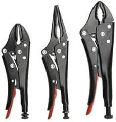Proto - 3 Piece Locking Plier Set - Comes in Pouch - Industrial Tool & Supply