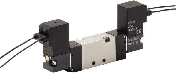 ARO/Ingersoll-Rand - Solenoid Actuator, Solenoid Return, 2 Position, Body Ported Solenoid Air Valve - 24 VDC Input, 1/4 CV, 4 Way, 115 psi, 122° Max Temp - Industrial Tool & Supply