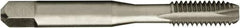 Vermont Tap & Die - #6-32 UNC, 2 Flute, Bright Finish, High Speed Steel Spiral Point Tap - Bottoming Chamfer, Right Hand Thread, 2" OAL, 11/16" Thread Length, 3.58mm Shank Diam, 2B Class of Fit, Series 3112 - Exact Industrial Supply