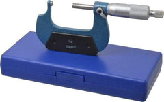 Value Collection - 1 to 2 Inch Measurement Range, 0.0001 Inch Graduation, Spherical Anvil, Ratchet Stop Thimble, Mechanical Anvil, Tube Micrometer - Accurate Up to 0.0001 Inch, Accurate Up to 0.0001 Inch, Enamel Finish, Carbide - Industrial Tool & Supply