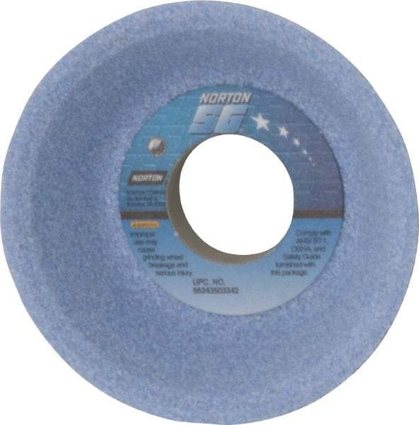 Norton - 4" Diam, 1-1/4" Hole Size, 1-1/2" Overall Thickness, 46 Grit, Type 11 Tool & Cutter Grinding Wheel - Coarse Grade, Ceramic, K Hardness, Vitrified Bond, 5,730 RPM - Industrial Tool & Supply