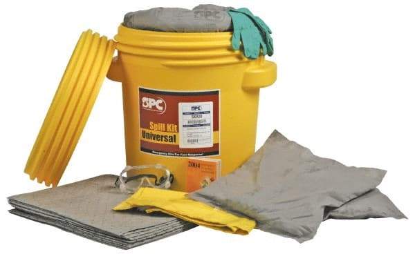 Brady SPC Sorbents - 15 Gal Capacity Oil Only Spill Kit - 20 Gal Polyethylene Lab Pack - Industrial Tool & Supply