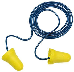 3M - Disposable, Corded, 28 dB, Taper Flare Earplugs - Yellow, 200 Pairs - Industrial Tool & Supply