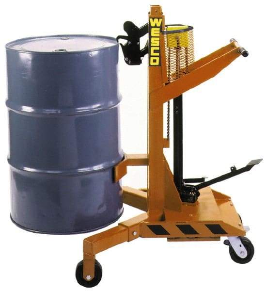 Wesco Industrial Products - 1,100 Lb Load Capacity, 55 Gal Drum Transporter - For 55 Gal Drums - Industrial Tool & Supply