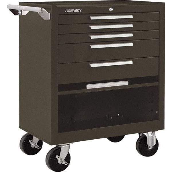 Kennedy - 5 Drawer 1,400 Lb Capacity Steel Tool Roller Cabinet - 29" Wide x 35" High x 20" Deep, Brown - Industrial Tool & Supply