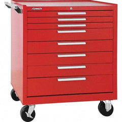 Kennedy - 8 Drawer 1,400 Lb Capacity Steel Tool Roller Cabinet - 34" Wide x 40" High x 20" Deep, Red - Industrial Tool & Supply