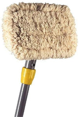 Rubbermaid - Gray Wall Washer Pad with Handle - 7 Inch Long Plastic Head, 60 Inch Long Handle - Industrial Tool & Supply