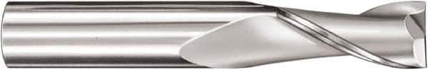 SGS - 4mm, 14mm LOC, 4mm Shank Diam, 50mm OAL, 2 Flute, Solid Carbide Square End Mill - Single End, TiN Finish, Spiral Flute, 30° Helix, Centercutting, Right Hand Cut, Right Hand Flute, Series 3M - Industrial Tool & Supply