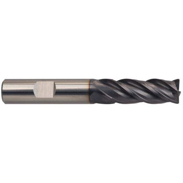 Guhring - 3/8" Diam, 1" Length of Cut, 3/8" Shank Diam, 2-1/2" OAL, 4 Flute Solid Carbide Square End Mill - Industrial Tool & Supply